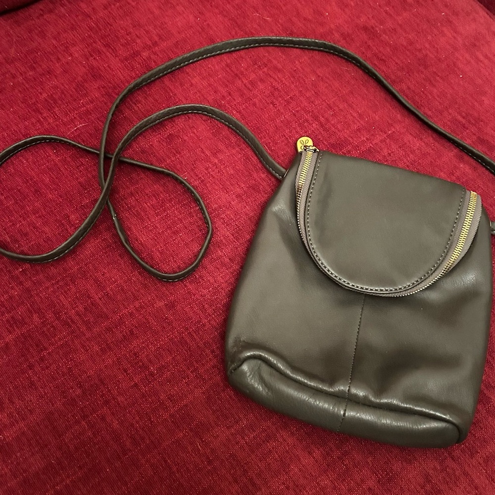 HOBO Dark Brown Leather Crossbody Bag